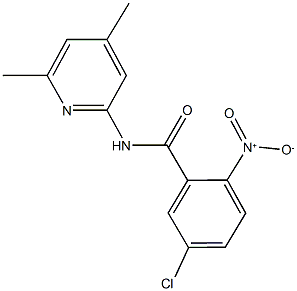 5-chloro-N-(4,6-dimethyl-2-pyridinyl)-2-nitrobenzamide 化学構造式