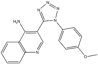 3-[1-(4-methoxyphenyl)-1H-tetraazol-5-yl]-4-quinolinamine Structure