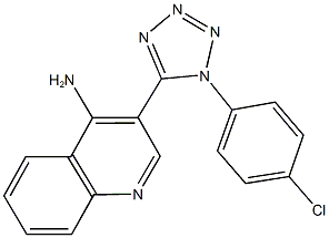 3-[1-(4-chlorophenyl)-1H-tetraazol-5-yl]-4-quinolinylamine,161464-82-0,结构式