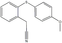 {2-[(4-methoxyphenyl)sulfanyl]phenyl}acetonitrile 化学構造式