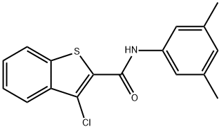 3-chloro-N-(3,5-dimethylphenyl)-1-benzothiophene-2-carboxamide,162090-95-1,结构式