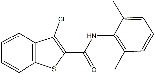 3-chloro-N-(2,6-dimethylphenyl)-1-benzothiophene-2-carboxamide,162090-98-4,结构式