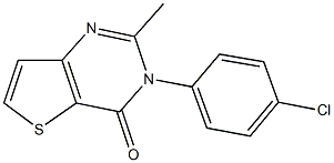 3-(4-chlorophenyl)-2-methylthieno[3,2-d]pyrimidin-4(3H)-one 化学構造式