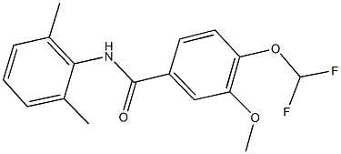 4-(difluoromethoxy)-N-(2,6-dimethylphenyl)-3-methoxybenzamide,162401-50-5,结构式