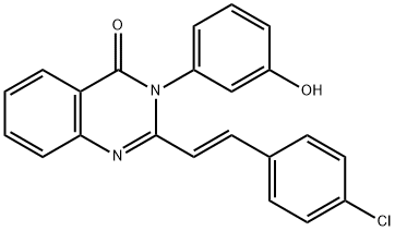 2-[2-(4-chlorophenyl)vinyl]-3-(3-hydroxyphenyl)-4(3H)-quinazolinone Structure