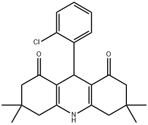 9-(2-chlorophenyl)-3,3,6,6-tetramethyl-3,4,6,7,9,10-hexahydro-1,8(2H,5H)-acridinedione 结构式