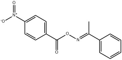 1-phenylethanone O-{4-nitrobenzoyl}oxime Structure