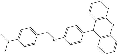 N-[4-(dimethylamino)benzylidene]-N-[4-(9H-xanthen-9-yl)phenyl]amine,162825-39-0,结构式