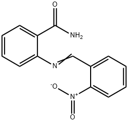 2-({2-nitrobenzylidene}amino)benzamide 化学構造式