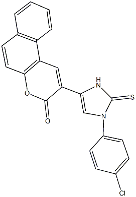 2-[1-(4-chlorophenyl)-2-sulfanyl-1H-imidazol-4-yl]-3H-benzo[f]chromen-3-one|