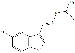 5-chloro-1-benzothiophene-3-carbaldehyde thiosemicarbazone Struktur