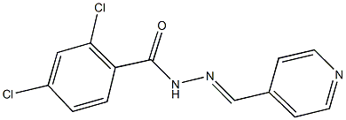 2,4-dichloro-N'-(4-pyridinylmethylene)benzohydrazide 化学構造式
