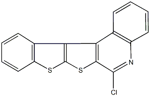 6-chloro[1]benzothieno[3',2':4,5]thieno[2,3-c]quinoline 化学構造式