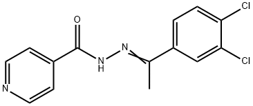 N'-[1-(3,4-dichlorophenyl)ethylidene]isonicotinohydrazide 结构式