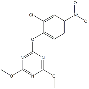 2-{2-chloro-4-nitrophenoxy}-4,6-dimethoxy-1,3,5-triazine 结构式