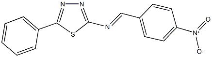 2-({4-nitrobenzylidene}amino)-5-phenyl-1,3,4-thiadiazole Struktur