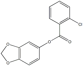 1,3-benzodioxol-5-yl 2-chlorobenzoate Structure