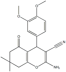 2-amino-4-(3,4-dimethoxyphenyl)-7,7-dimethyl-5-oxo-5,6,7,8-tetrahydro-4H-chromene-3-carbonitrile|2-氨基-4-(3,4-二甲氧基苯基)-7,7-二甲基-5-氧代-5,6,7,8-四氢-4H-色烯-3-腈