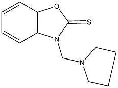 3-(1-pyrrolidinylmethyl)-1,3-benzoxazole-2(3H)-thione Struktur