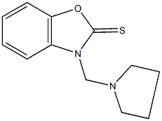 3-(1-pyrrolidinylmethyl)-1,3-benzoxazole-2(3H)-thione Structure