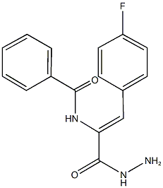 N-[2-(4-fluorophenyl)-1-(hydrazinocarbonyl)vinyl]benzamide Structure