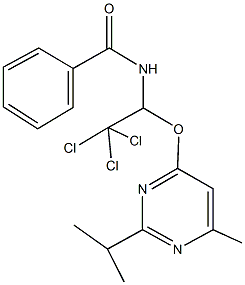 N-{2,2,2-trichloro-1-[(2-isopropyl-6-methyl-4-pyrimidinyl)oxy]ethyl}benzamide,165059-03-0,结构式