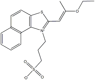 3-[2-(2-ethoxy-1-propenyl)naphtho[1,2-d][1,3]thiazol-1-ium-1-yl]-1-propanesulfonate Structure