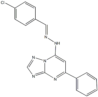 165820-47-3 4-chlorobenzaldehyde (5-phenyl[1,2,4]triazolo[1,5-a]pyrimidin-7-yl)hydrazone