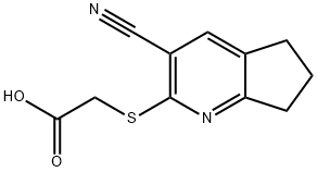 [(3-cyano-6,7-dihydro-5H-cyclopenta[b]pyridin-2-yl)sulfanyl]acetic acid,166113-77-5,结构式