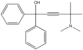4-(dimethylamino)-4-methyl-1,1-diphenyl-2-pentyn-1-ol Struktur