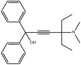 4-(dimethylamino)-4-ethyl-1,1-diphenyl-2-hexyn-1-ol,16628-36-7,结构式