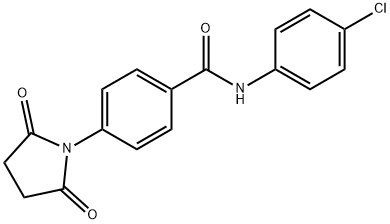 N-(4-chlorophenyl)-4-(2,5-dioxopyrrolidin-1-yl)benzamide Struktur