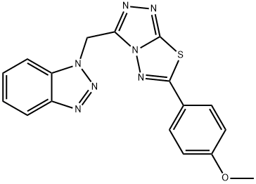 4-[3-(1H-1,2,3-benzotriazol-1-ylmethyl)[1,2,4]triazolo[3,4-b][1,3,4]thiadiazol-6-yl]phenyl methyl ether|