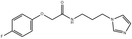 2-(4-fluorophenoxy)-N-[3-(1H-imidazol-1-yl)propyl]acetamide 结构式
