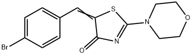 5-(4-bromobenzylidene)-2-(4-morpholinyl)-1,3-thiazol-4(5H)-one,16781-68-3,结构式