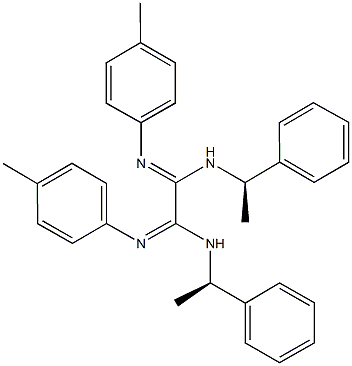 N'~1~,N'~2~-bis(4-methylphenyl)-N~1~,N~2~-bis(1-phenylethyl)ethanediimidamide Structure