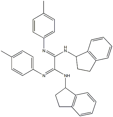 N~1~,N~2~-di(2,3-dihydro-1H-inden-1-yl)-N'~1~,N'~2~-bis(4-methylphenyl)ethanediimidamide Structure