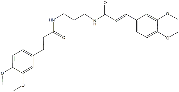 3-(3,4-dimethoxyphenyl)-N-(3-{[3-(3,4-dimethoxyphenyl)acryloyl]amino}propyl)acrylamide Structure