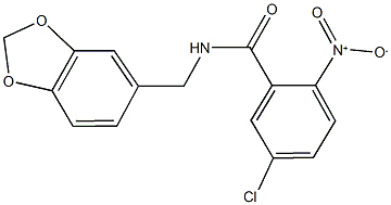 N-(1,3-benzodioxol-5-ylmethyl)-5-chloro-2-nitrobenzamide,169044-89-7,结构式