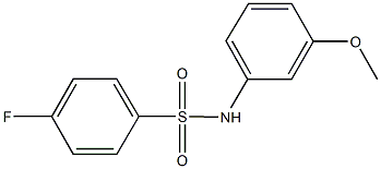 4-fluoro-N-(3-methoxyphenyl)benzenesulfonamide,16936-95-1,结构式