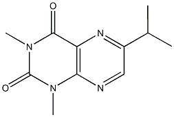 6-isopropyl-1,3-dimethyl-2,4(1H,3H)-pteridinedione Structure