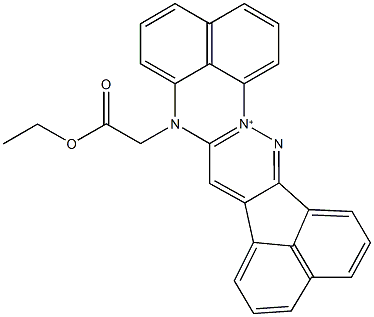 15-(2-ethoxy-2-oxoethyl)-15H-acenaphtho[1',2':3,4]pyridazino[1,6-a]perimidin-8-ium 化学構造式