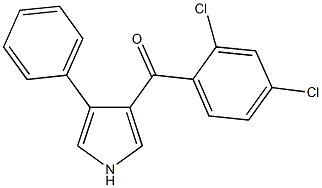 (2,4-dichlorophenyl)(4-phenyl-1H-pyrrol-3-yl)methanone 化学構造式