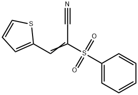2-(phenylsulfonyl)-3-(2-thienyl)acrylonitrile Struktur