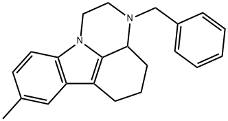 3-benzyl-8-methyl-2,3,3a,4,5,6-hexahydro-1H-pyrazino[3,2,1-jk]carbazole Structure