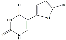 5-(5-bromo-2-furyl)-2,4(1H,3H)-pyrimidinedione 化学構造式