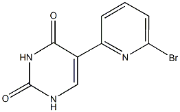 5-(6-bromo-2-pyridinyl)-2,4(1H,3H)-pyrimidinedione 化学構造式