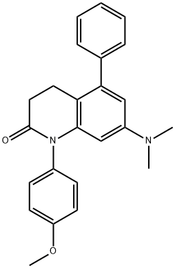 7-(dimethylamino)-1-(4-methoxyphenyl)-5-phenyl-3,4-dihydro-2(1H)-quinolinone,171506-60-8,结构式