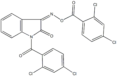 1-(2,4-dichlorobenzoyl)-1H-indole-2,3-dione 3-[O-(2,4-dichlorobenzoyl)oxime] Structure