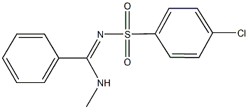 4-chloro-N-[(methylamino)(phenyl)methylene]benzenesulfonamide,17240-77-6,结构式